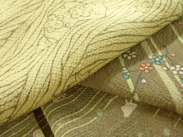  千鳥・梅模様訪問着